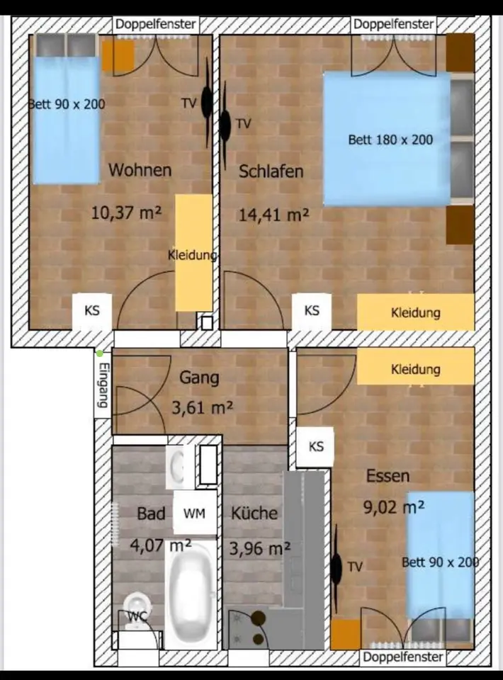 WG-Zimmer mit 68 m² in Augsburg – Bild 9