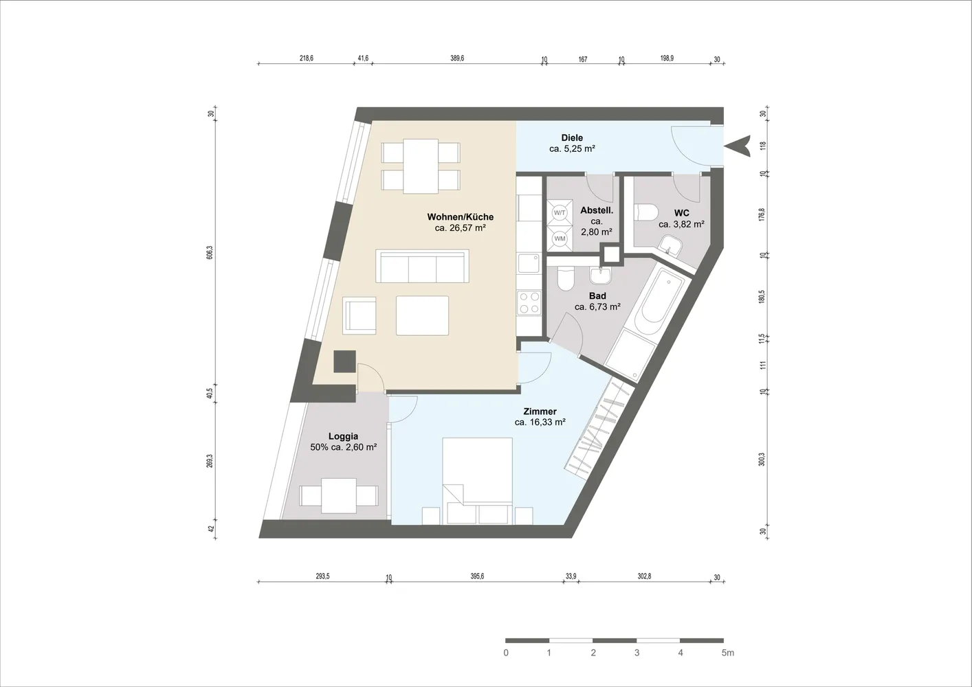 2 Zimmer Wohnung mit 64 m² in Frankfurt am Main – Bild 4