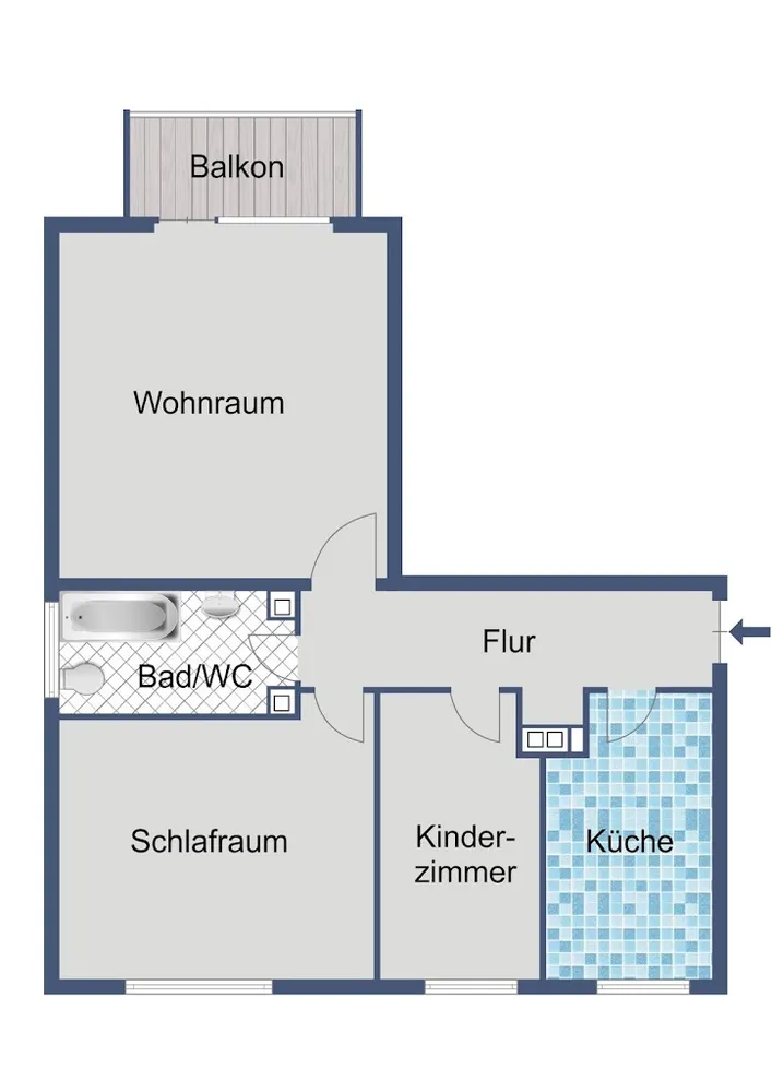 3 room apartment with 61 m² in Frankfurt am Main – Photo 3