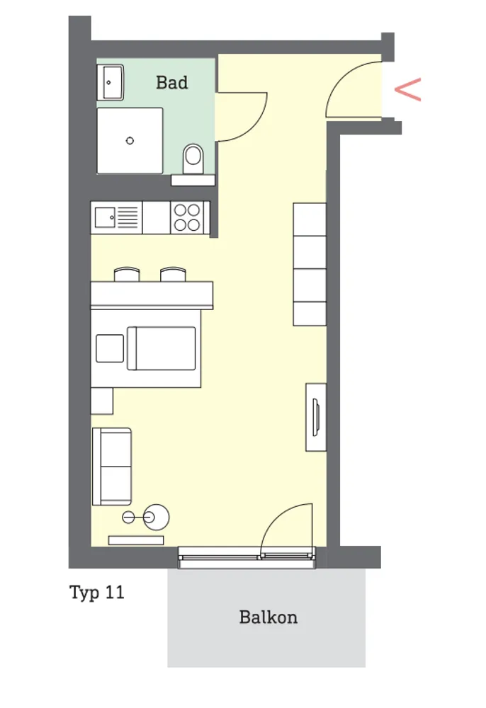 1 Zimmer Wohnung mit 41 m² in Düsseldorf – Bild 9