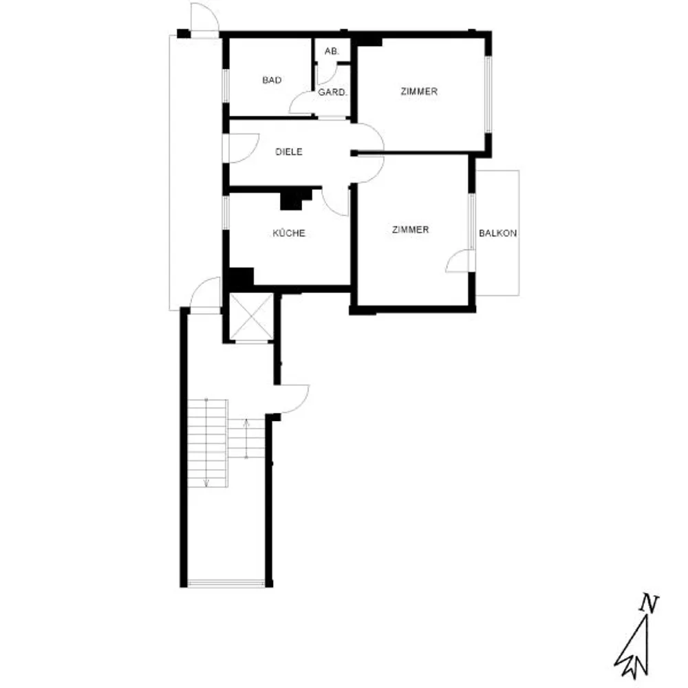 3 Zimmer Wohnung mit 61 m² in Duisburg – Bild 2