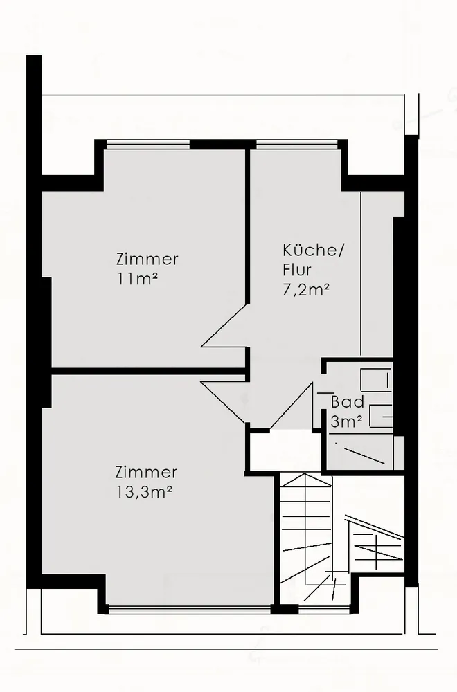 2 Zimmer Wohnung mit 34 m² in Bremen – Bild 2