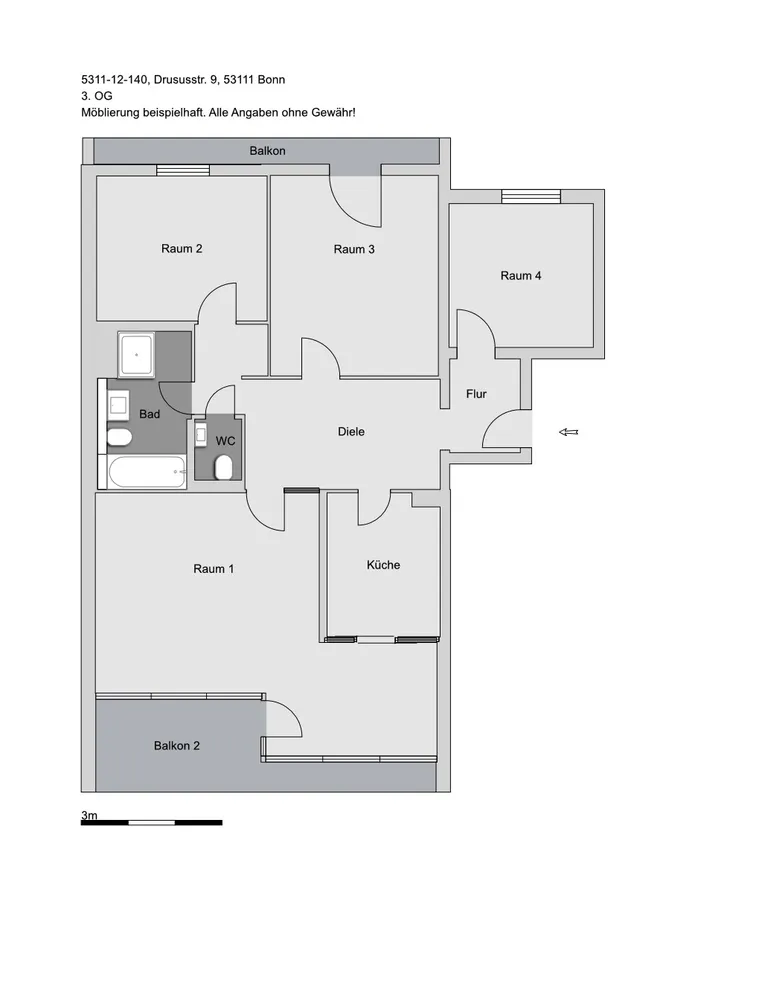 4 room apartment with 98 m² in Bonn – Photo 9