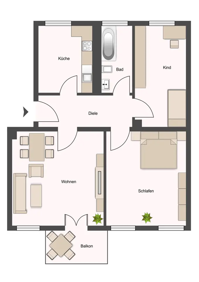 3 Zimmer Wohnung mit 69 m² in Pirna – Bild 4