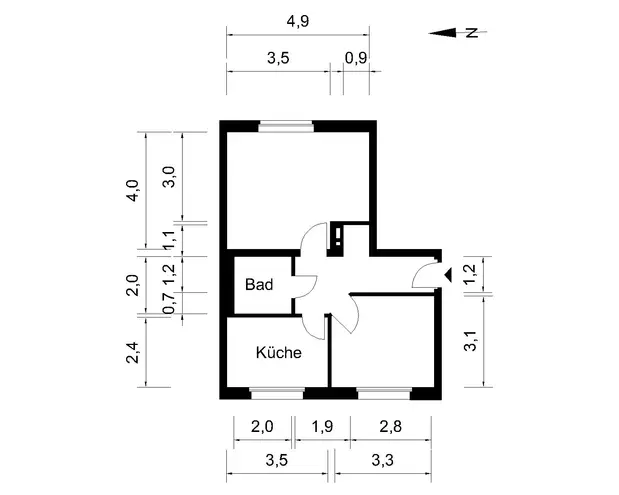 2 Zimmer Wohnung mit 49 m² in Magdeburg – Bild 2