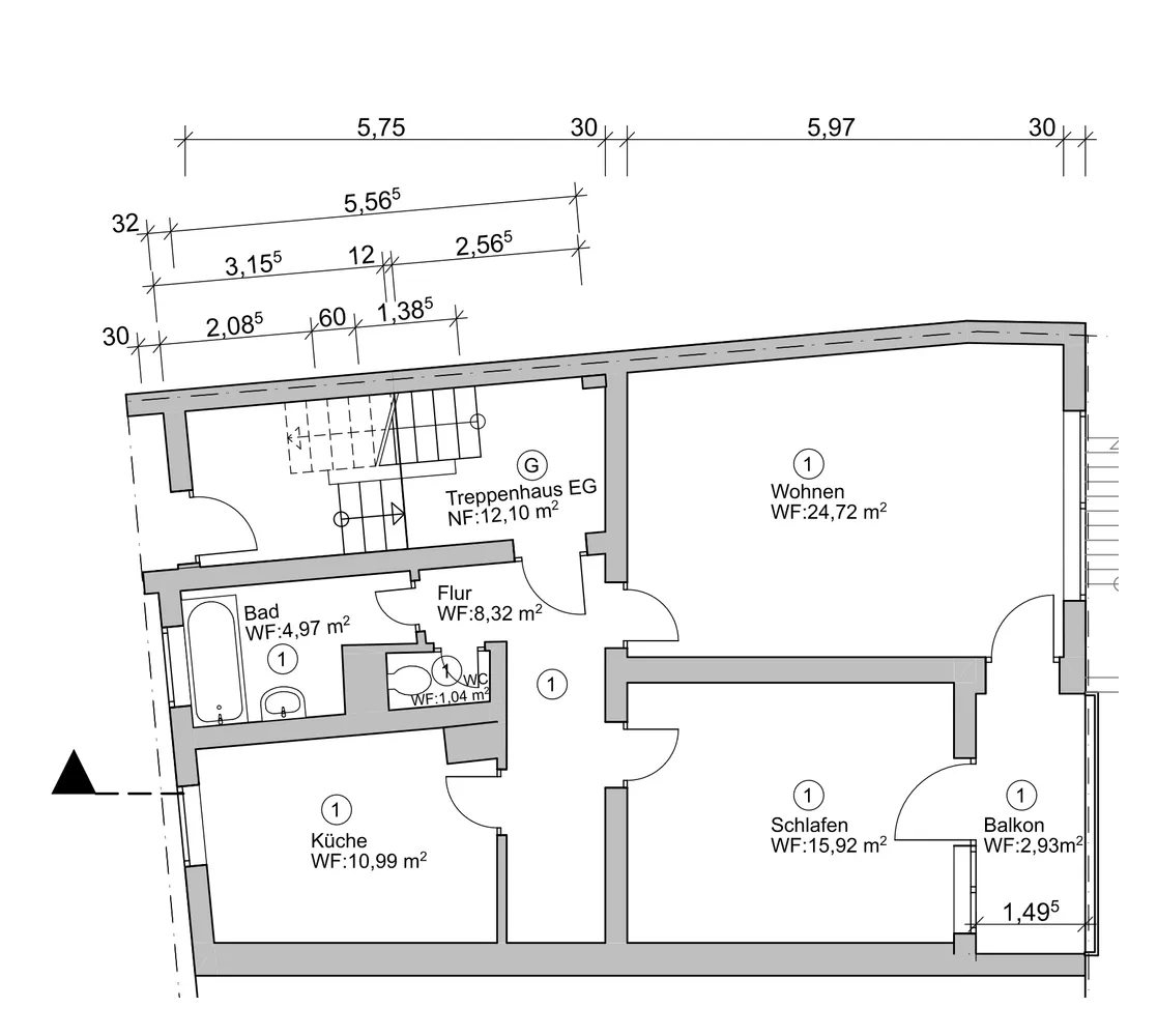 2 Zimmer Wohnung mit 69 m² in Lahr/Schwarzwald – Bild 1