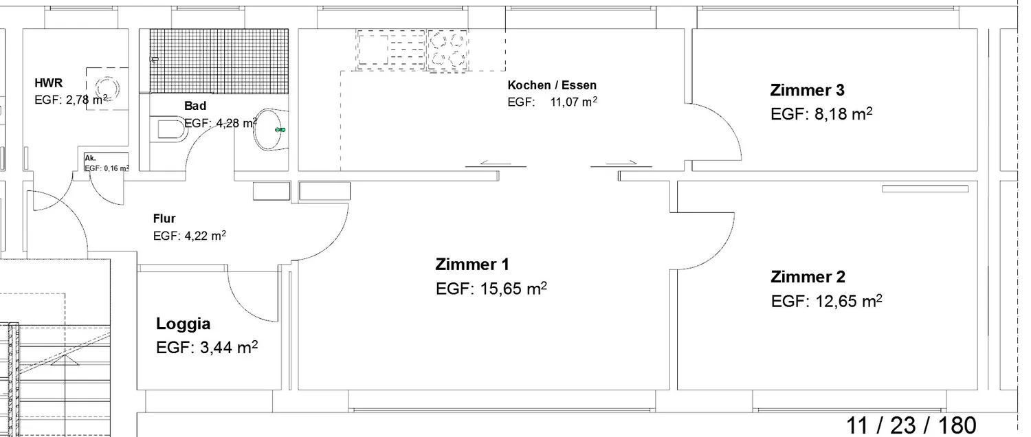 3 Zimmer Wohnung mit 63 m² in Kassel – Bild 2