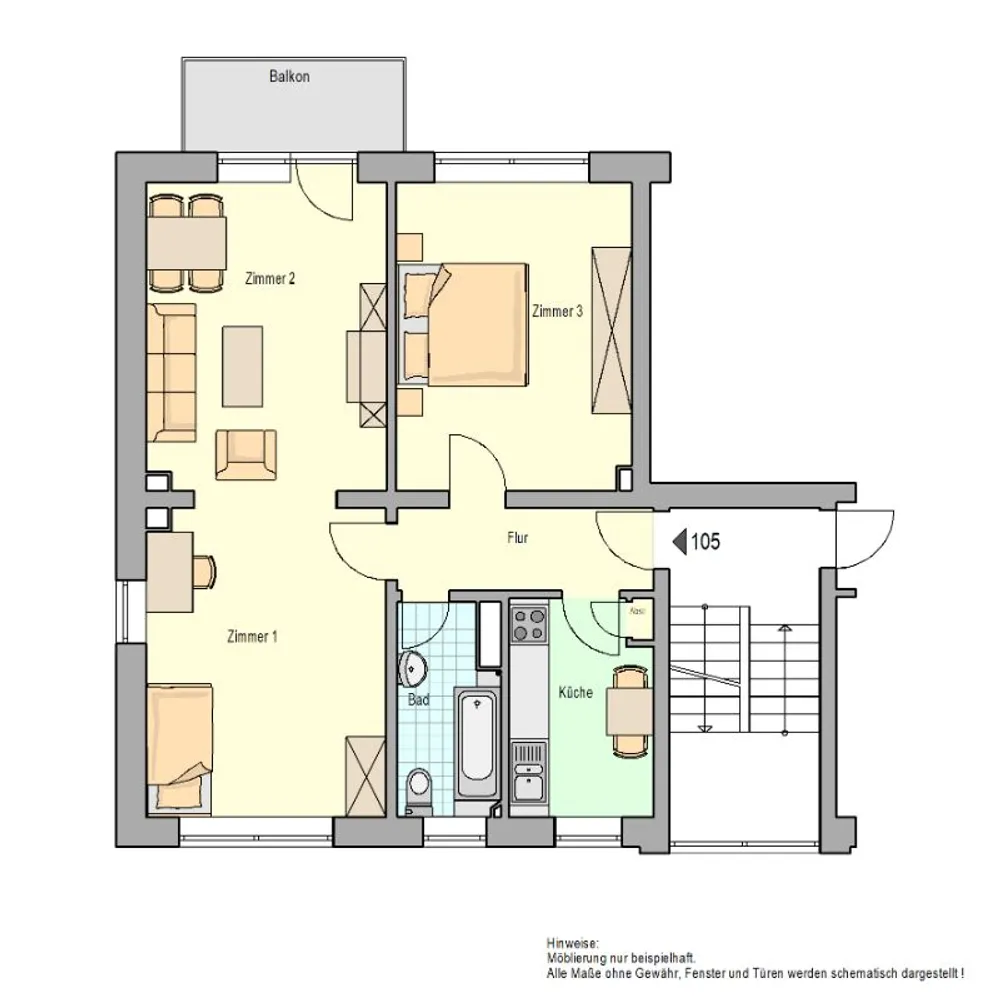 3 Zimmer Wohnung mit 66 m² in Herne – Bild 3