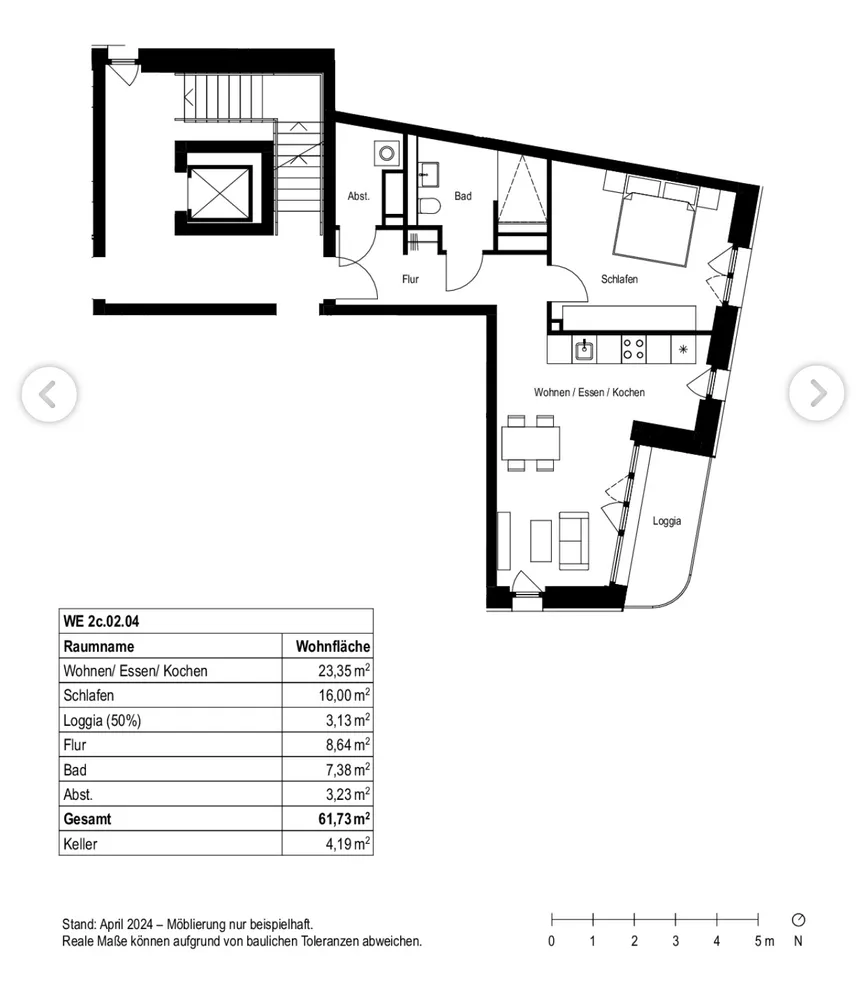 2 Zimmer Wohnung mit 62 m² in Düsseldorf – Bild 3