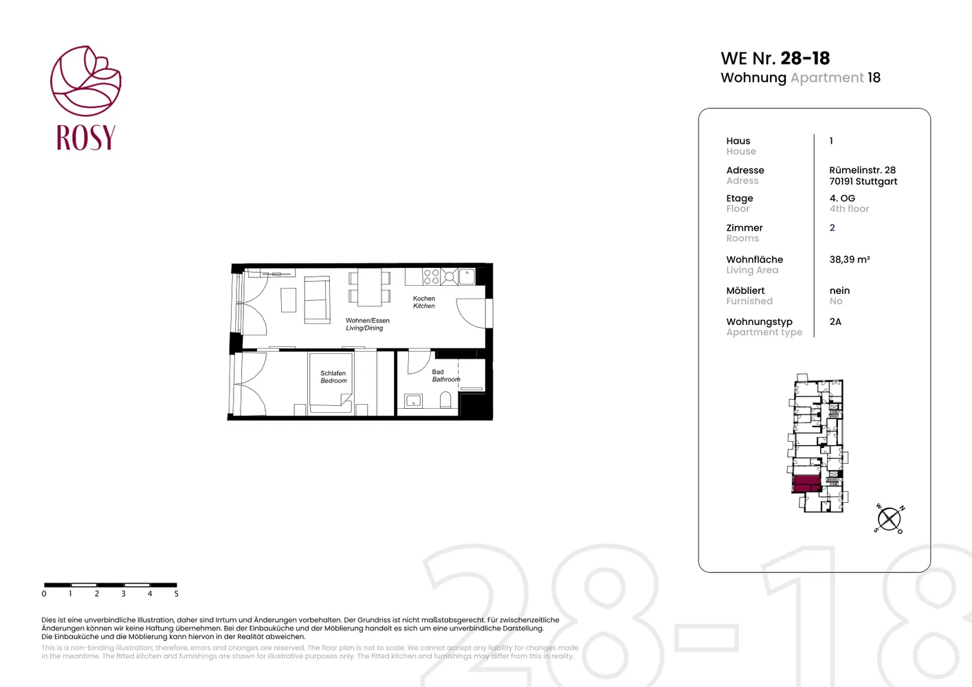 2 Zimmer Wohnung mit 38 m² in Stuttgart – Bild 7