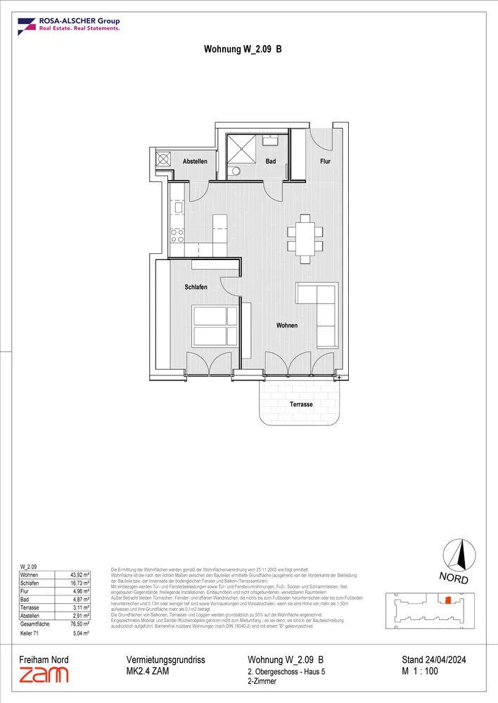 2 Zimmer Wohnung mit 77 m² in München – Bild 4