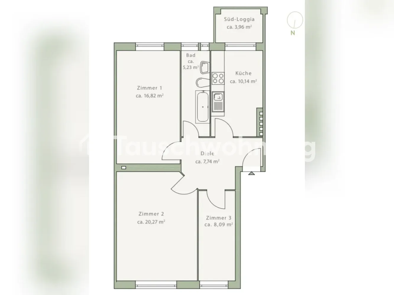3 Zimmer Wohnung mit 70 m² in Berlin – Bild 2