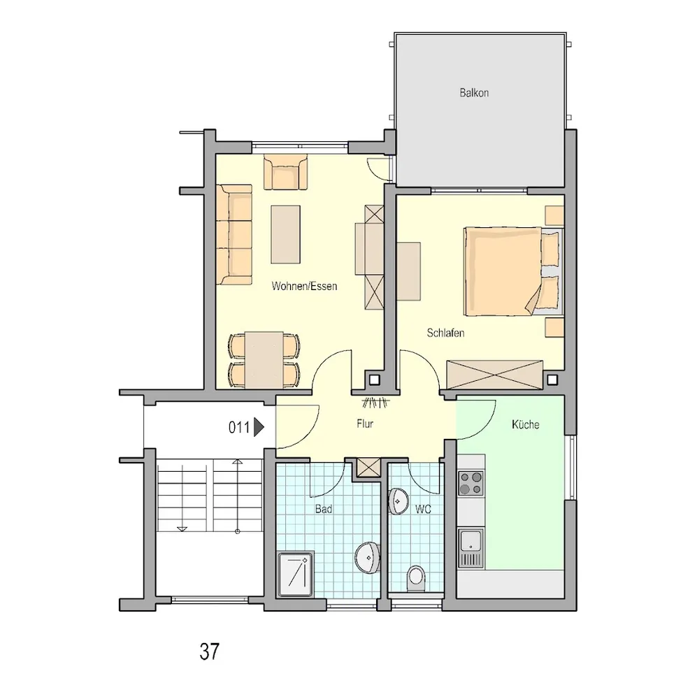 2 Zimmer Wohnung mit 56 m² in Stuttgart – Bild 6