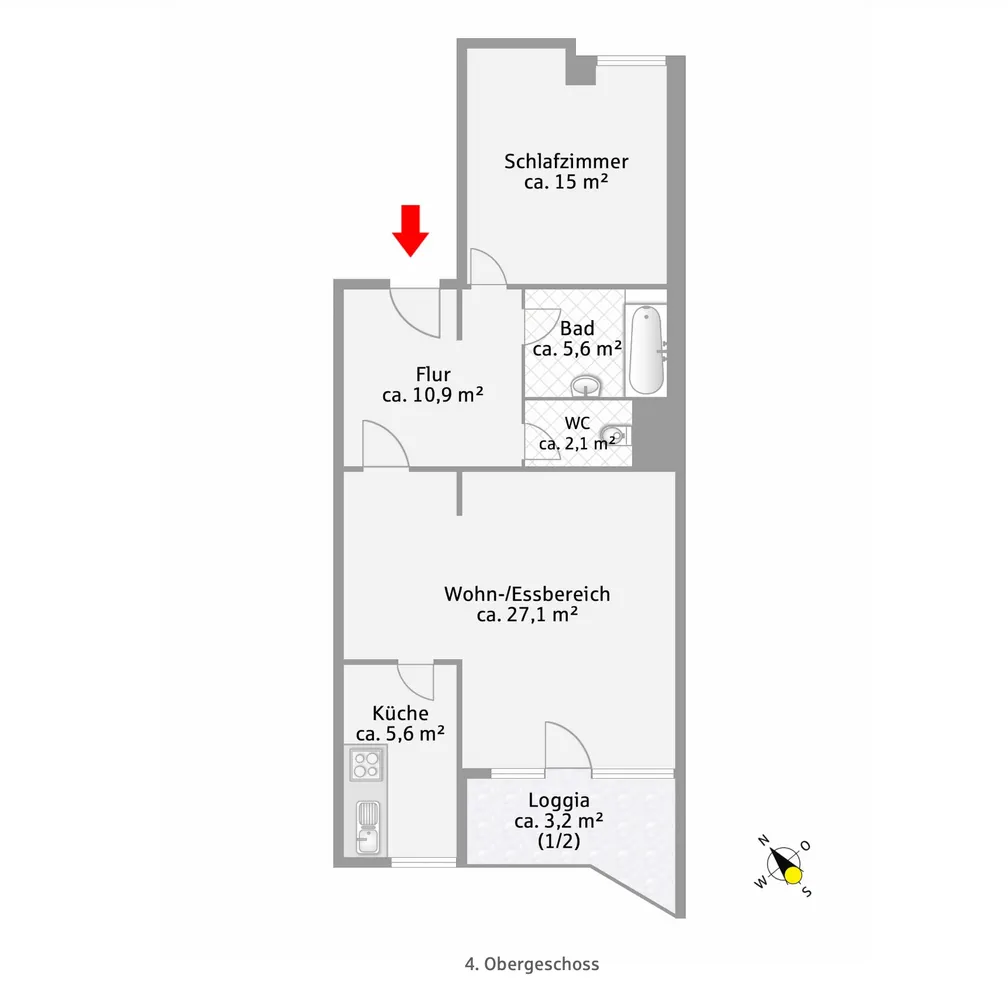 2 Zimmer Wohnung mit 70 m² in Rosenheim – Bild 4