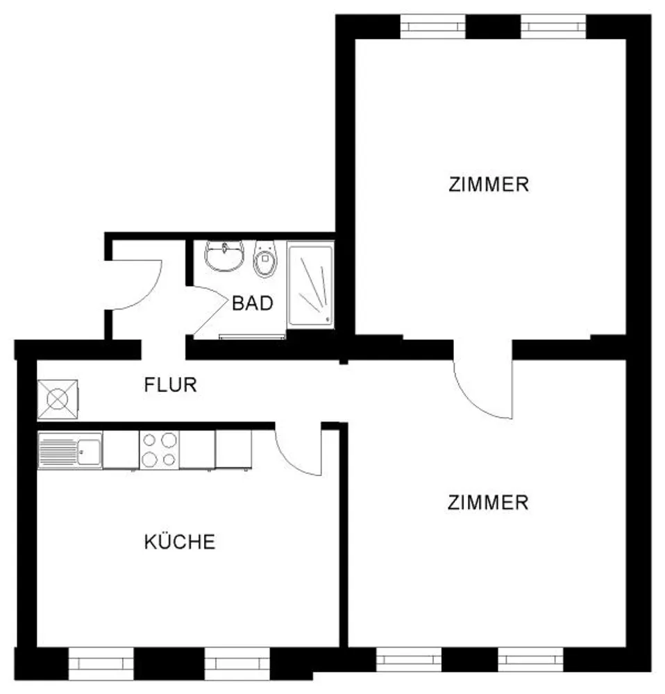 3 Zimmer Wohnung mit 66 m² in Duisburg – Bild 2
