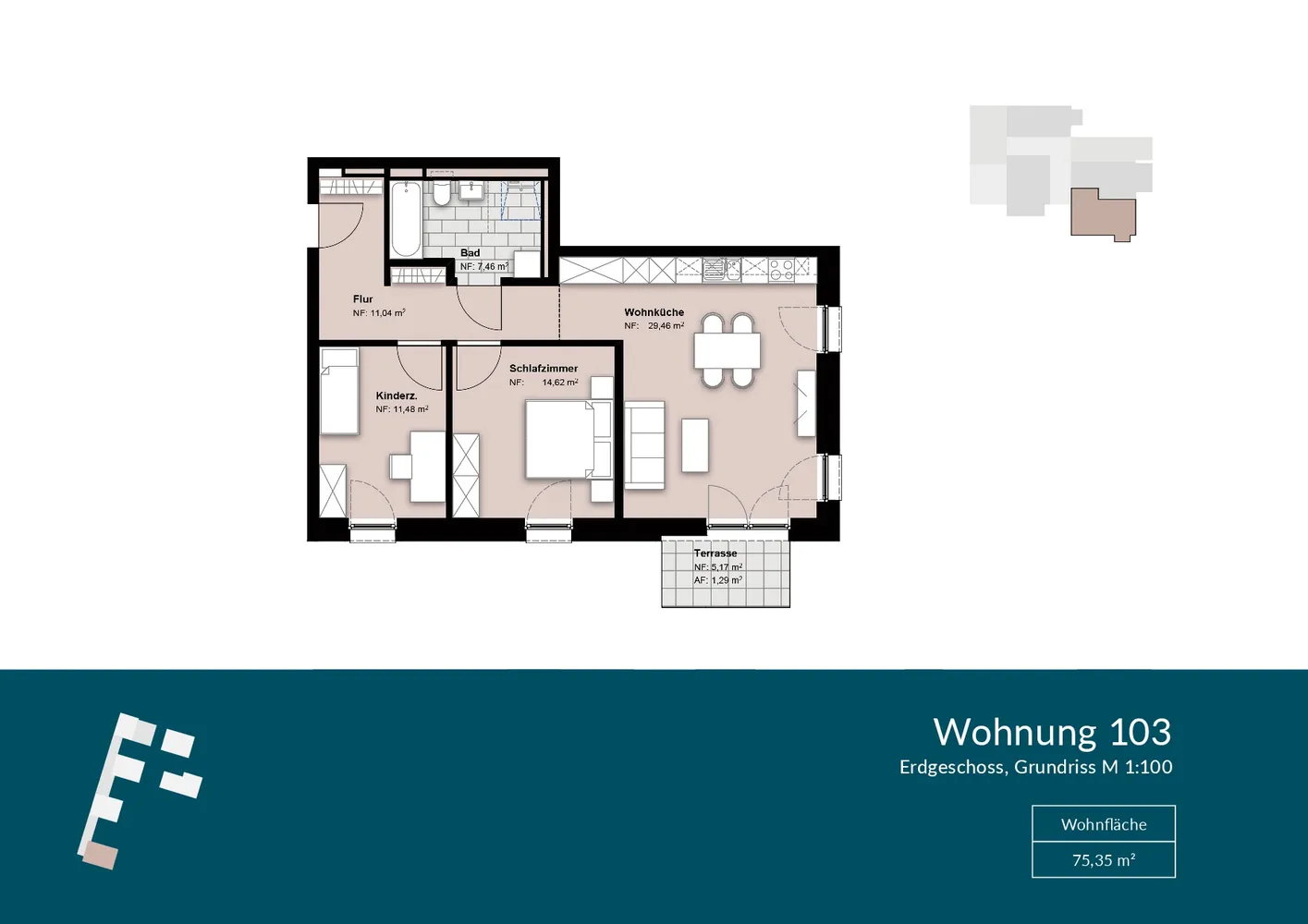 3 Zimmer Wohnung mit 76 m² in Langenhagen – Bild 2
