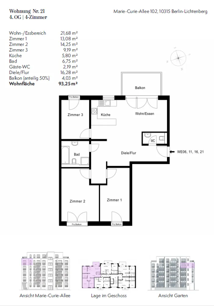 4 Zimmer Wohnung mit 93 m² in Berlin – Bild 3