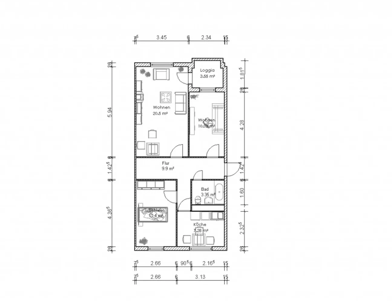 3 room apartment with 64 m² in Magdeburg – Photo 2