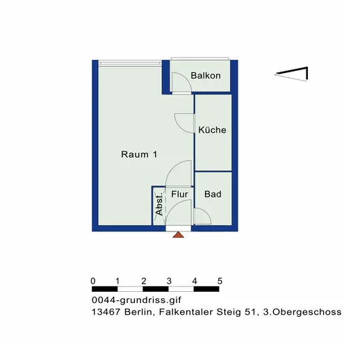 1 Zimmer Wohnung mit 31 m² in Berlin – Bild 7