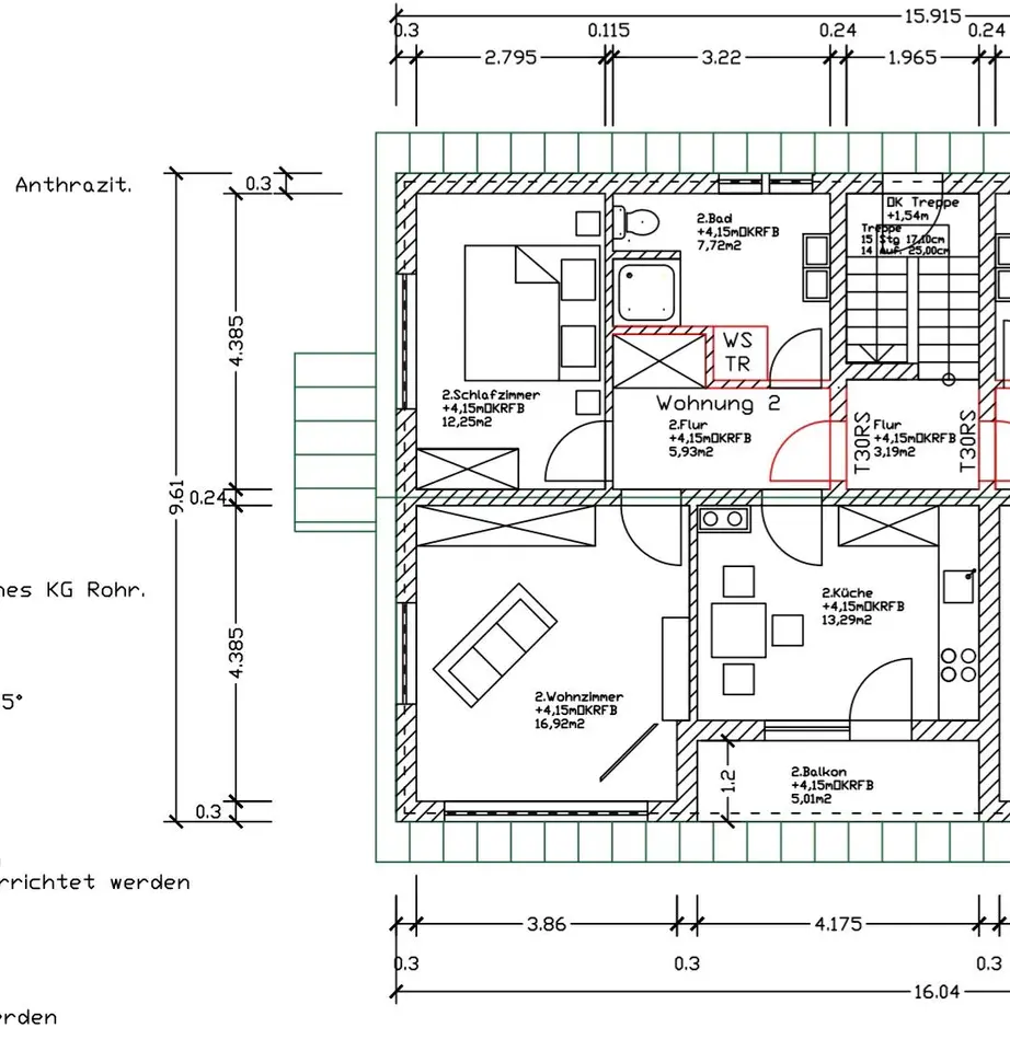 2 Zimmer Wohnung mit 55 m² in Nördlingen – Bild 10