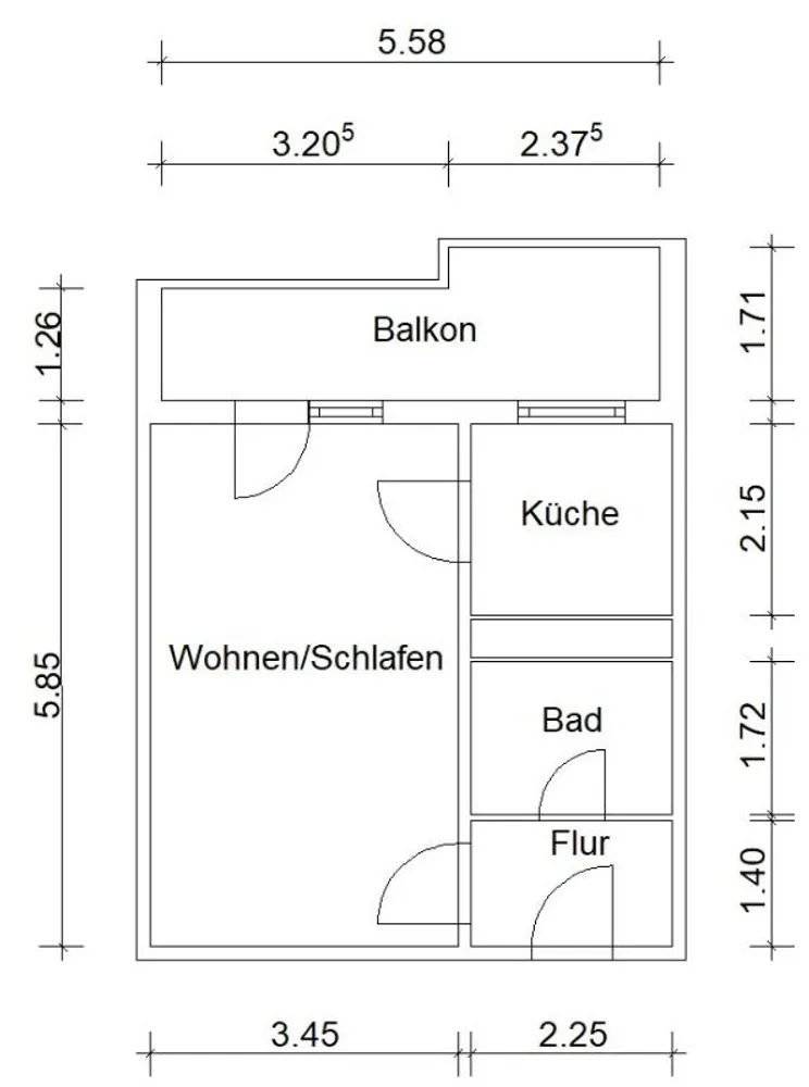 1 room apartment with 36 m² in Magdeburg – Photo 6