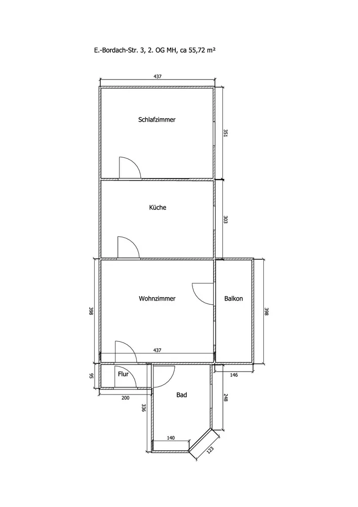 2 Zimmer Wohnung mit 60 m² in Halberstadt – Bild 2