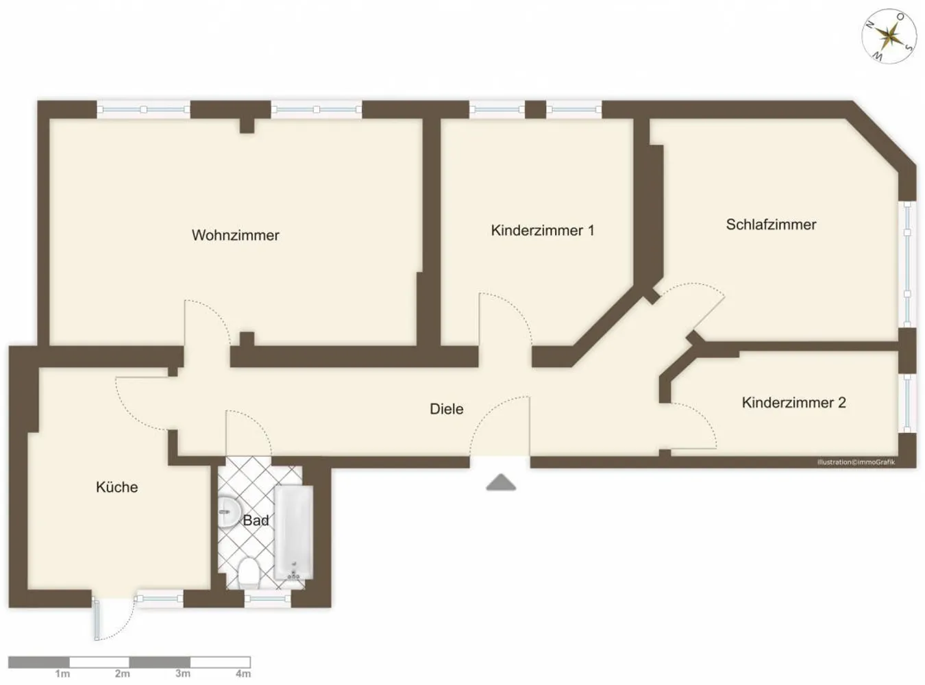 4 Zimmer Wohnung mit 91 m² in Bremerhaven – Bild 2