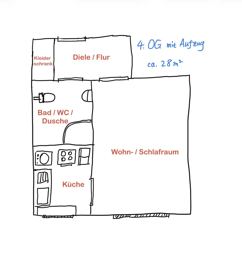 1 Zimmer Wohnung mit 28 m² in Bochum – Bild 1