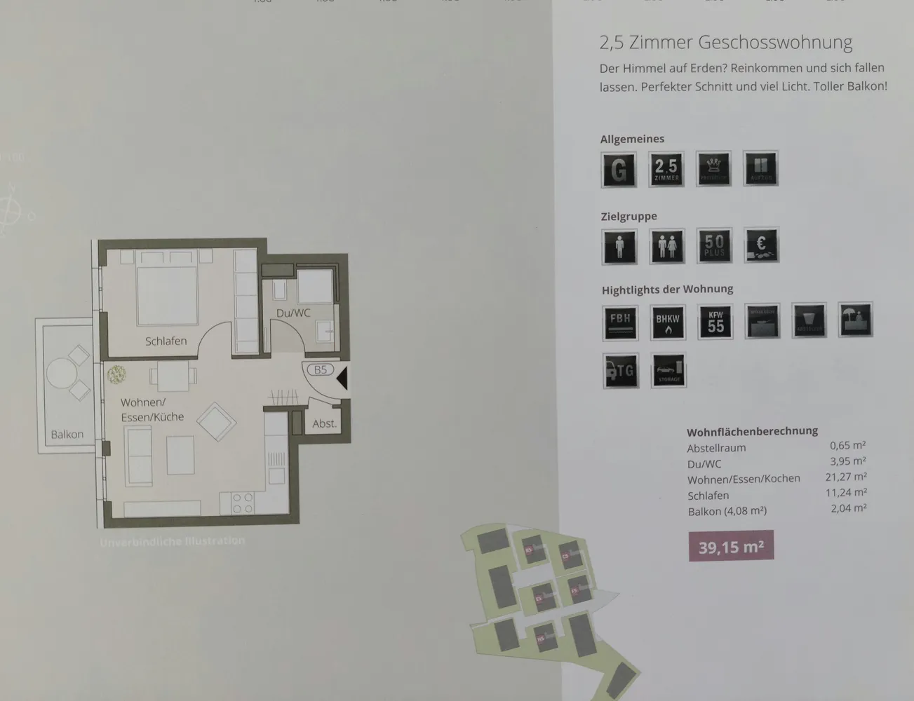 3 room apartment with 39 m² in Backnang – Photo 1