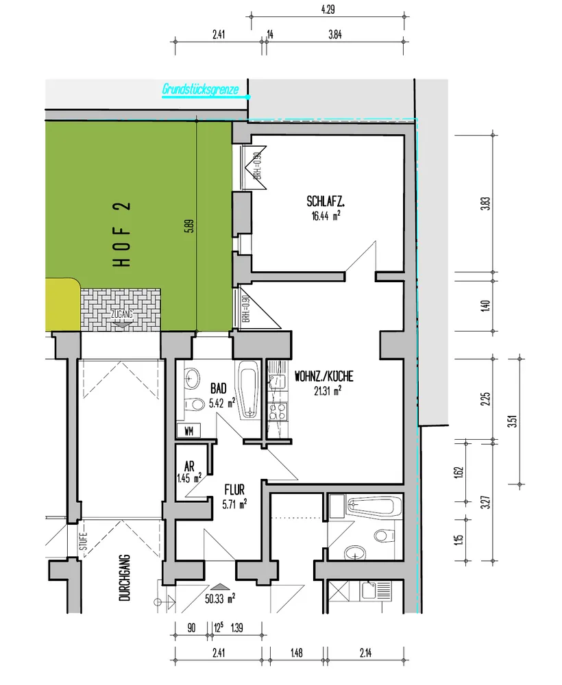 2 Zimmer Wohnung mit 50 m² in Berlin – Bild 11