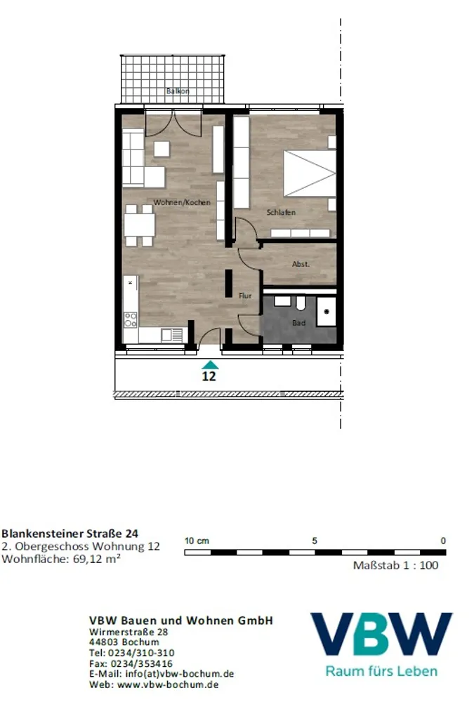 2 Zimmer Wohnung mit 69 m² in Bochum – Bild 4