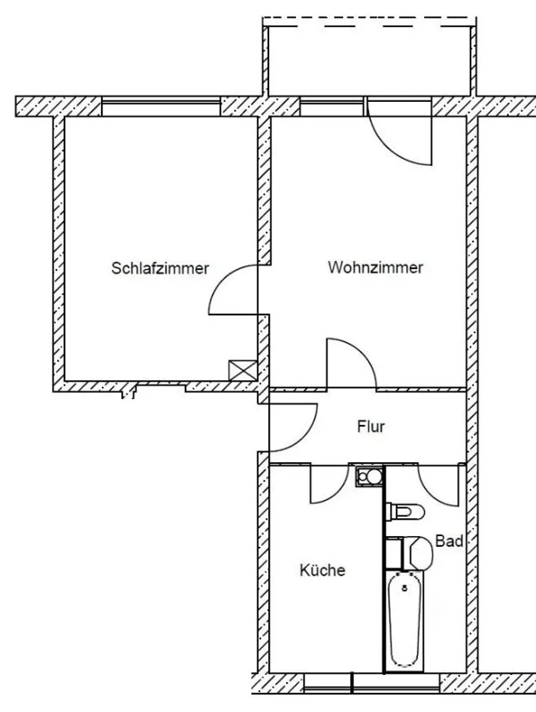 2 Zimmer Wohnung mit 47 m² in Bautzen – Bild 3