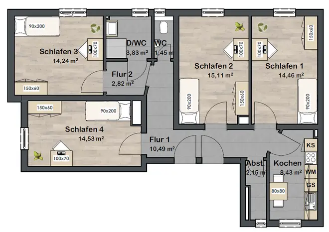 4 Zimmer Wohnung mit 87 m² in Nürnberg – Bild 5