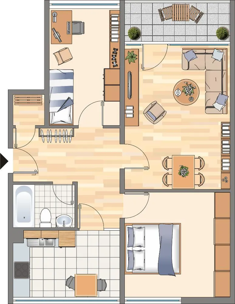 3 Zimmer Wohnung mit 73 m² in Dortmund – Bild 1