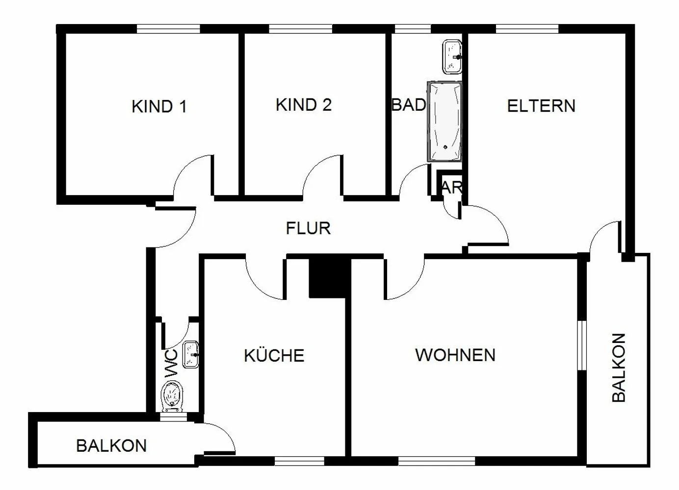 4 Zimmer Wohnung mit 97 m² in Mannheim – Bild 2
