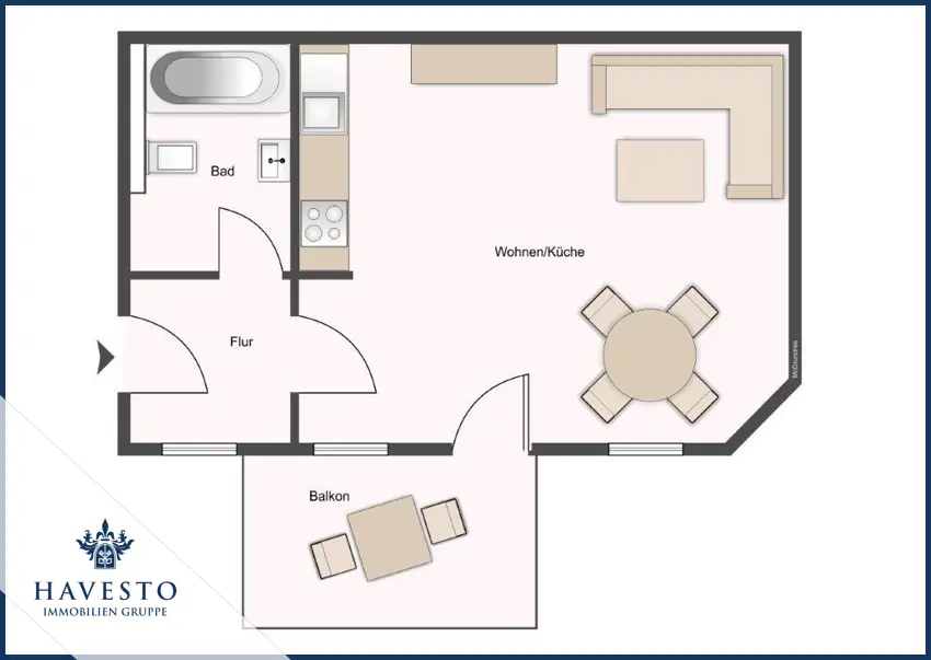 2 room apartment with 37 m² in Magdeburg – Photo 8