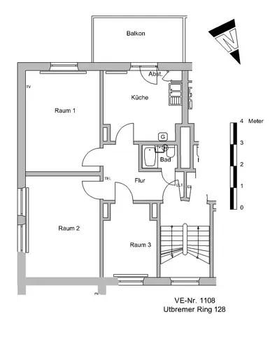3 Zimmer Wohnung mit 64 m² in Bremen – Bild 2