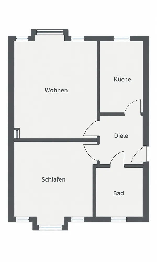 2 room apartment with 58 m² in Dresden – Photo 3