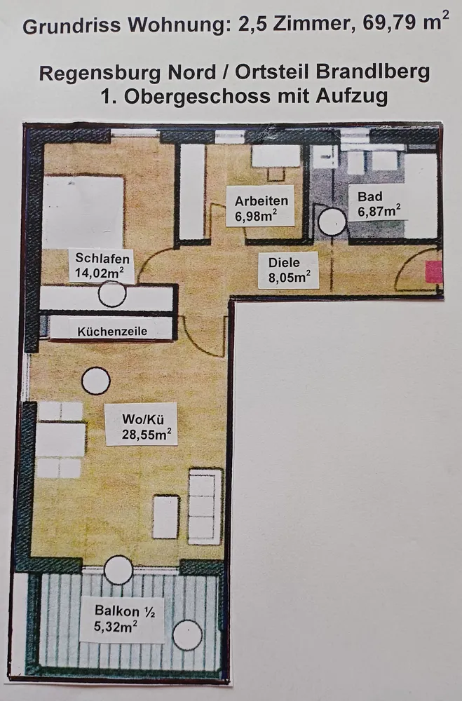 3 room apartment with 70 m² in Regensburg – Photo 2