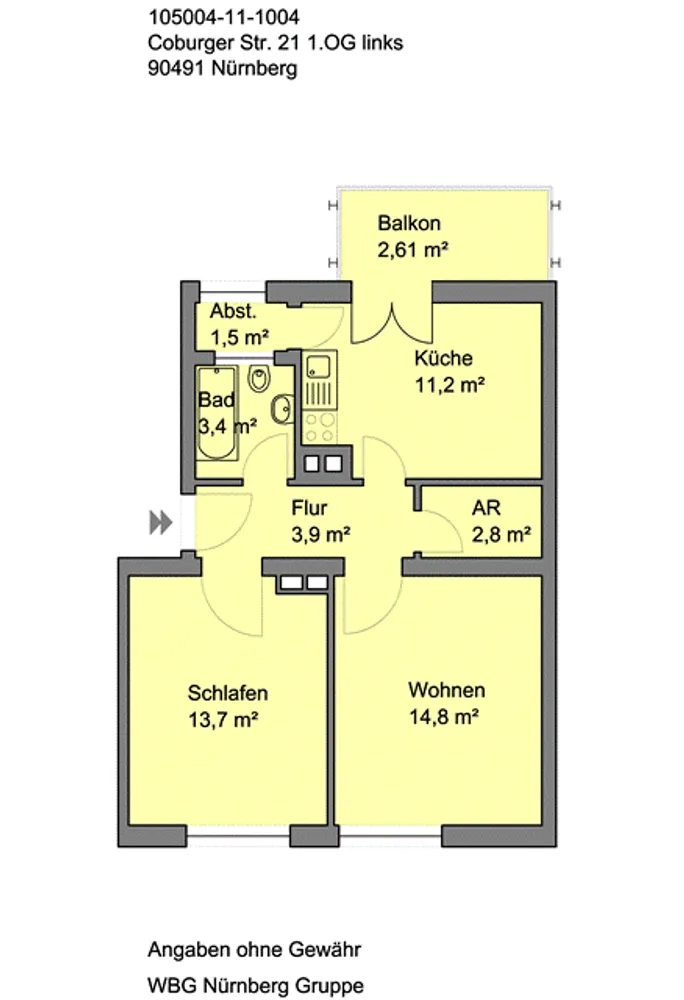 2 Zimmer Wohnung mit 54 m² in Nürnberg – Bild 10