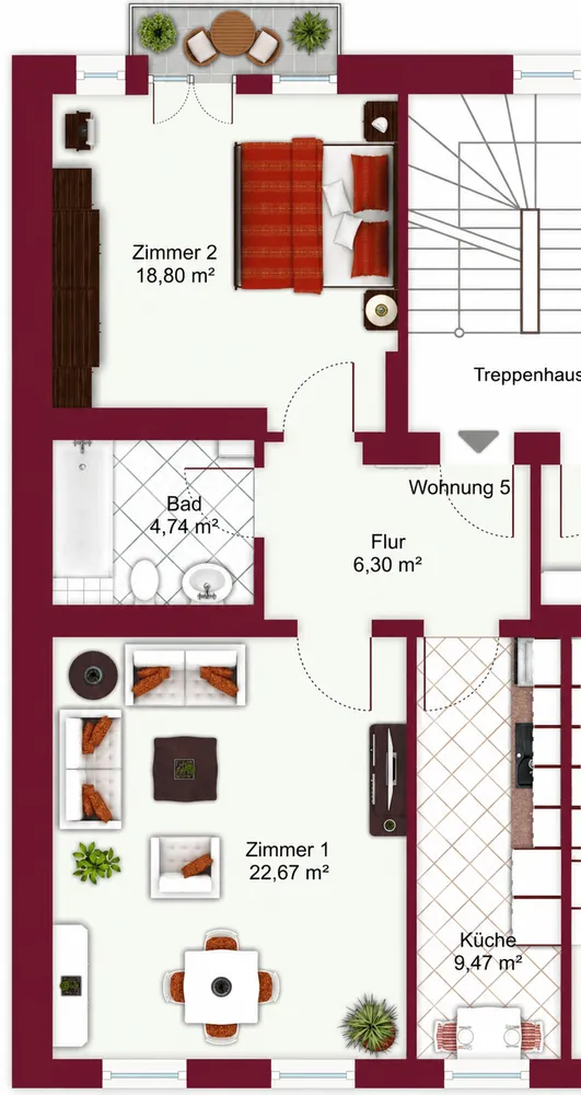 2 Zimmer Wohnung mit 64 m² in Dresden – Bild 4