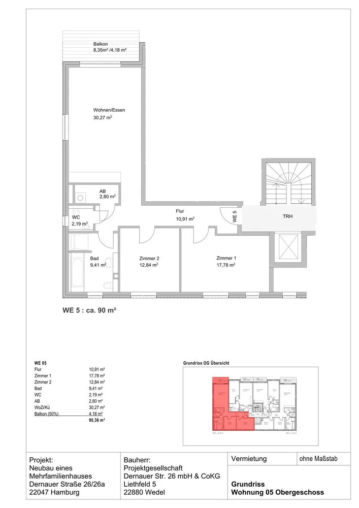 3 Zimmer Wohnung mit 90 m² in Hamburg – Bild 4