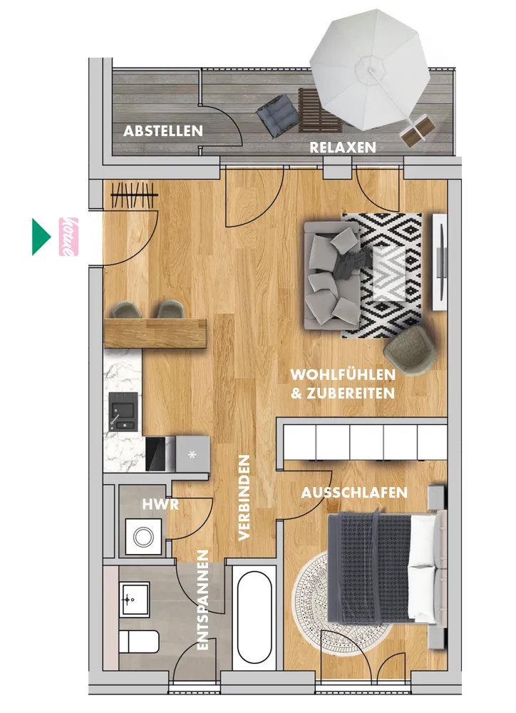 2 Zimmer Wohnung mit 53 m² in Leipzig – Bild 3