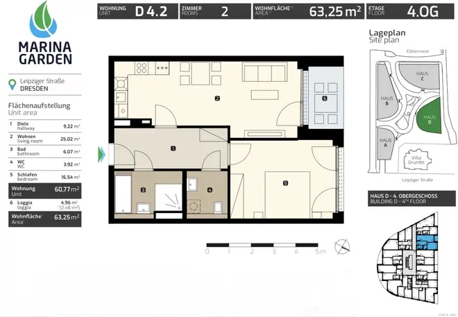 2 Zimmer Wohnung mit 63 m² in Dresden – Bild 2
