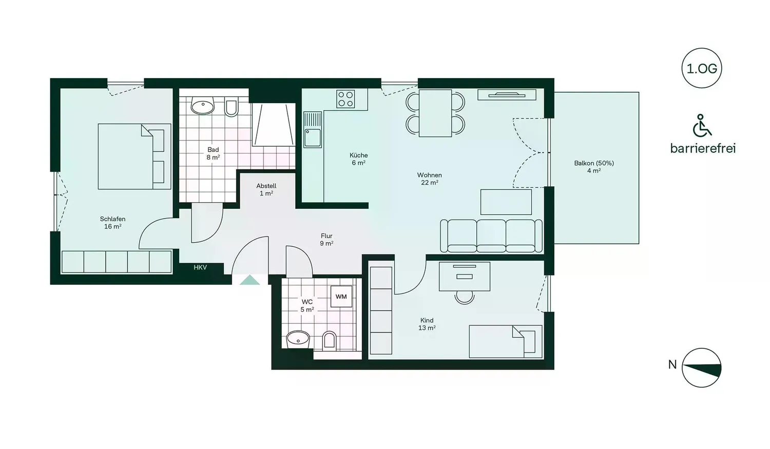 3 room apartment with 83 m² in Düsseldorf – Photo 2