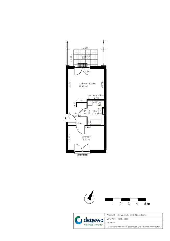 2 room apartment with 46 m² in Berlin – Photo 7