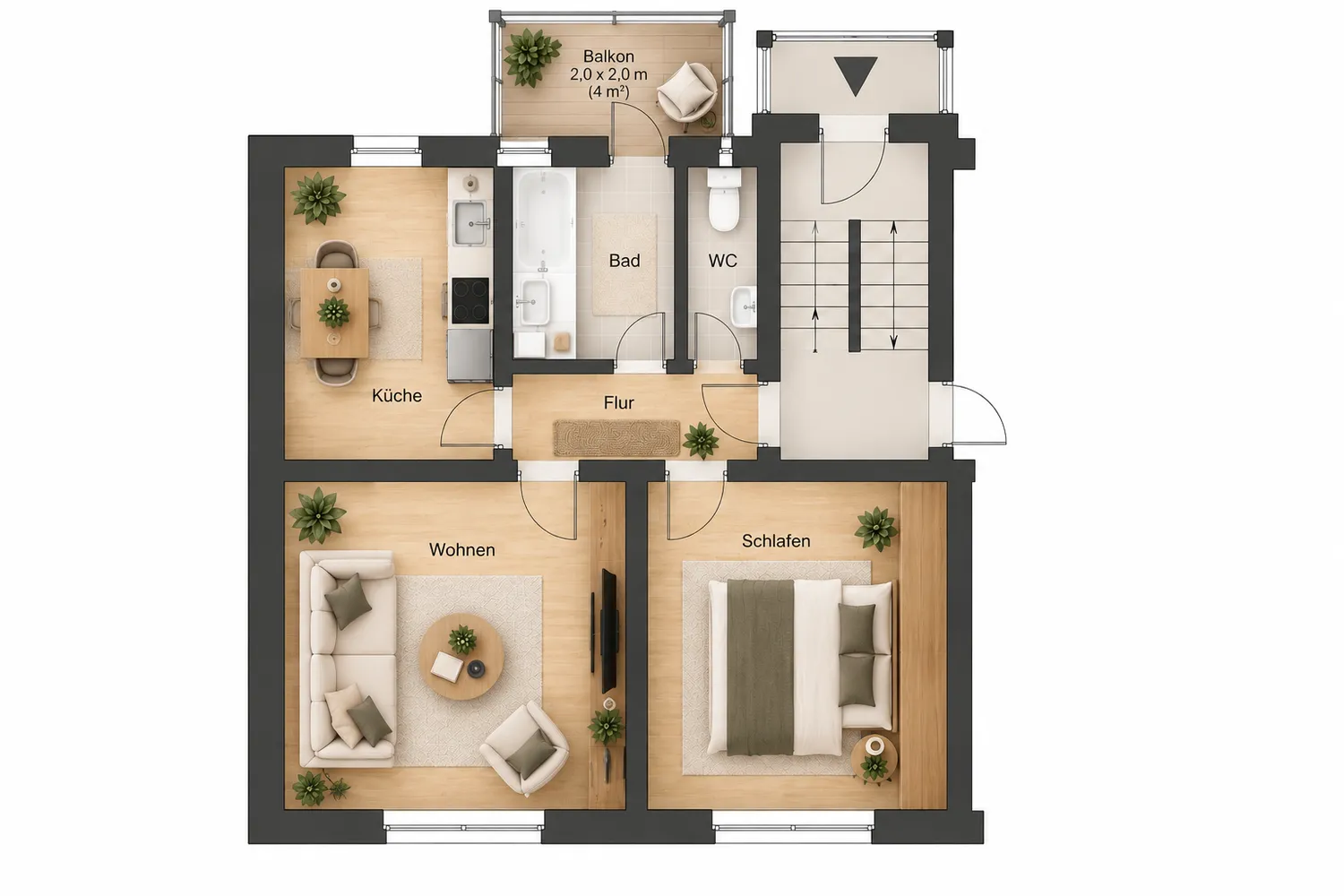 2 Zimmer Wohnung mit 55 m² in Nürnberg – Bild 7
