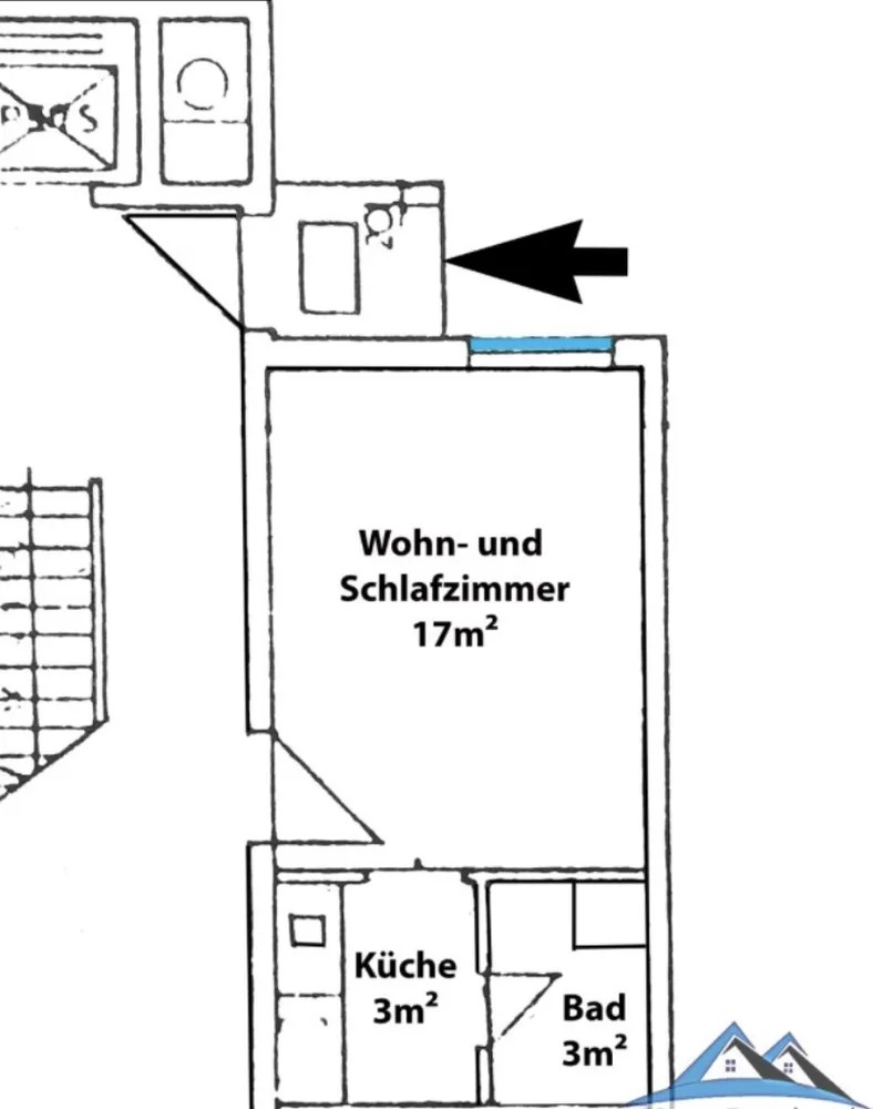 1 Zimmer Wohnung mit 23 m² in München – Bild 1