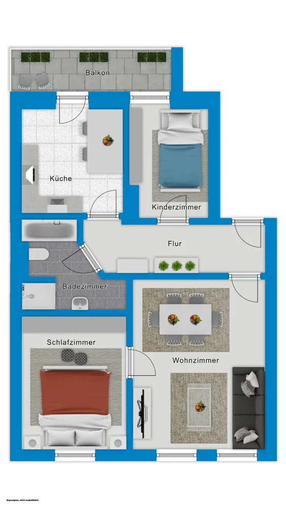 3 Zimmer Wohnung mit 66 m² in Halle (Saale) – Bild 3