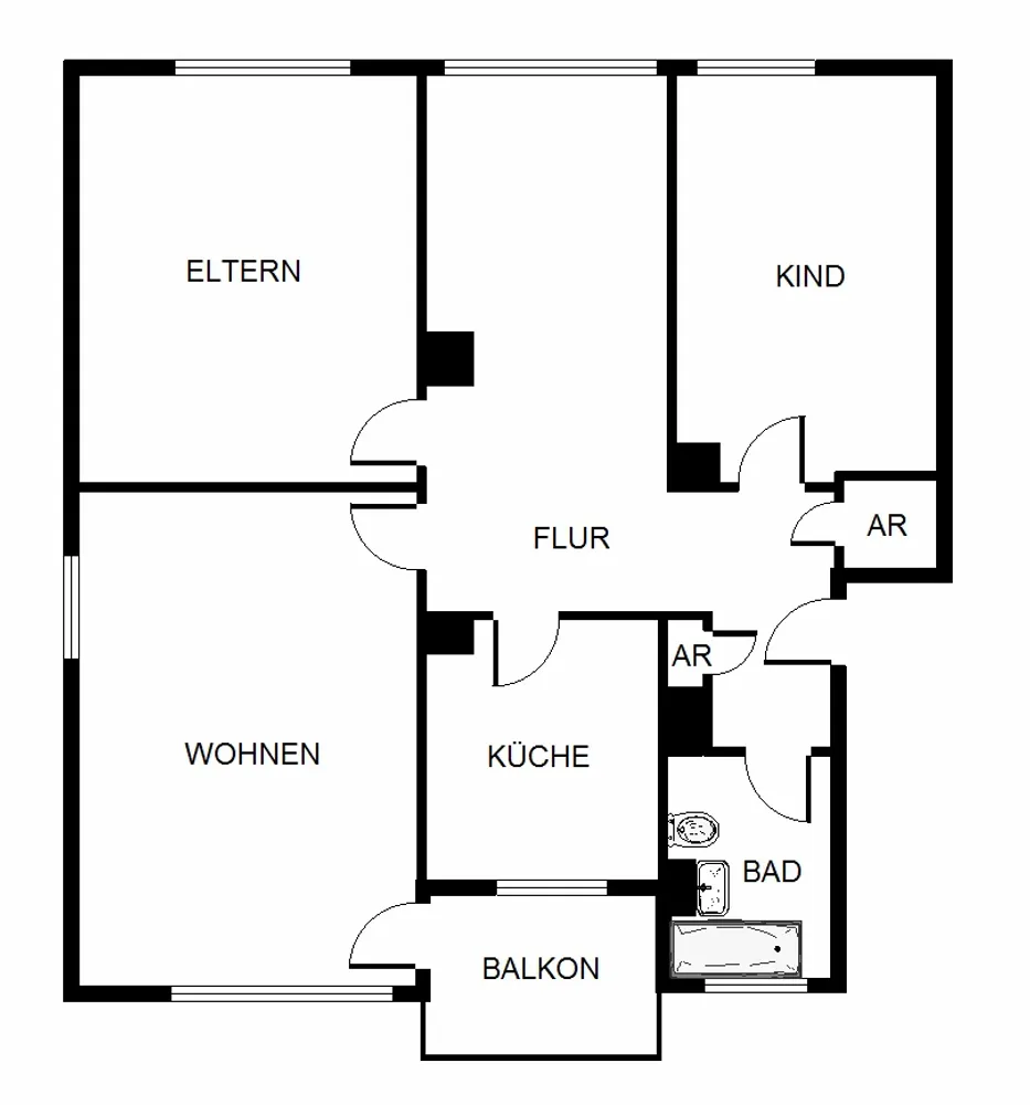 4 Zimmer Wohnung mit 75 m² in Dortmund – Bild 3